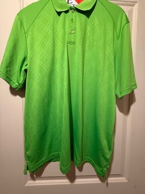 Basic Editions Lime Green Men's Polo Shirt